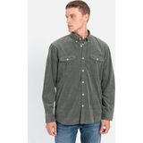 Camel Active - Overshirt - Groen - Katoen - Wijde Fit - Dubbele Borstzak