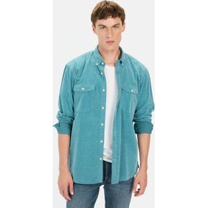 Camel Active - Corduroy Overhemd - Katoen - Rechte Pasvorm - Geborduurd Logo