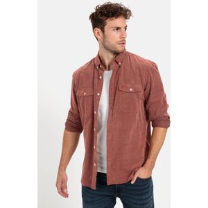 Camel Active - Vrijetijdsoverhemd - Rood - Katoen - Wijde Fit