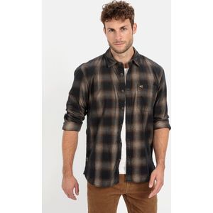 Camel Active - Casual Overhemd - Donkerblauw - 100% Katoen - Lange Mouwen