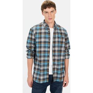 camel active Shirt met lange mouwen, blauw (steel blue), S