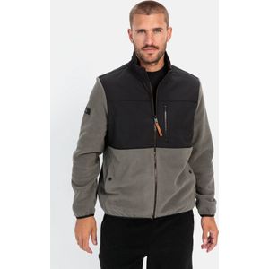 camel active - Fleecejack - Steengrijs - Gerecycled Materiaal