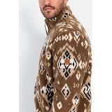 Camel Active - Fleecejas - Camel - Pluche - Jacquard-Patroon