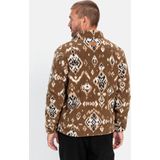 Camel Active - Fleecejas - Camel - Pluche - Jacquard-Patroon