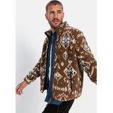 Camel Active - Fleecejas - Camel - Pluche - Jacquard-Patroon