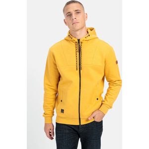 Camel Active - Sweatjack - Groen - Biologisch Katoen - Rits en Capuchon