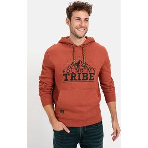 camel active - Sweatshirt - Rood - Met Capuchon - Katoenmix