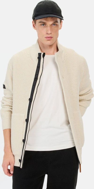 camel active - Gebreid Vest - Creme