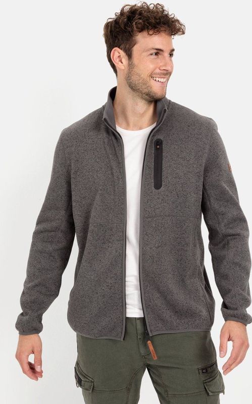 camel active - Fleecejack - Rock Grey - Modern Bovendeel