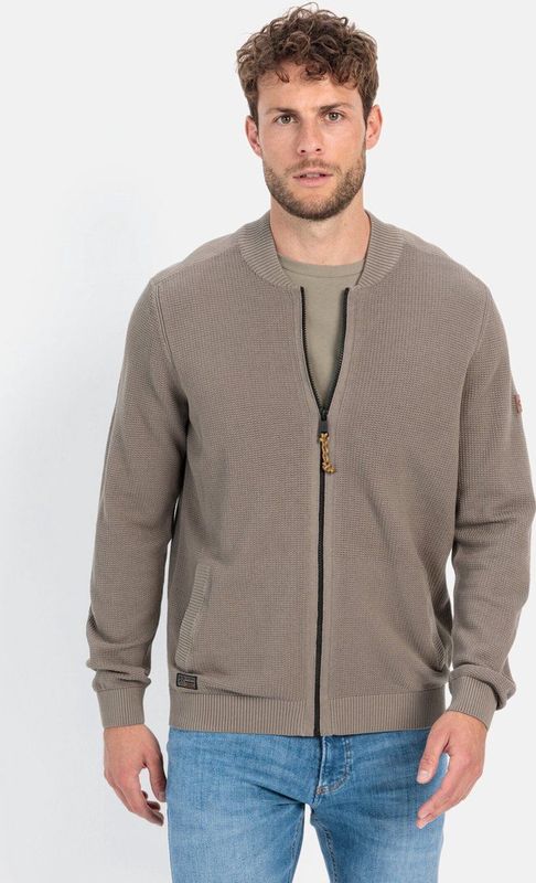 Camel Active - Modern Cardigan - Camel - Katoen