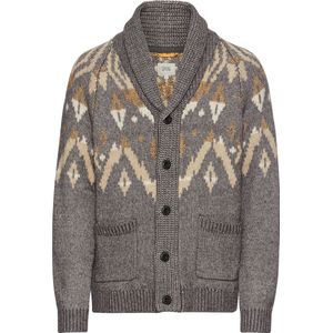 Camel Active - Jacquard Cardigan - Multikleur - Katoen/Polyacryl/Wol