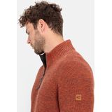 Camel Active - Gebreide Trui - Oranje - Half Zip - Wijde Fit