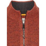 Camel Active - Gebreide Trui - Oranje - Half Zip - Wijde Fit