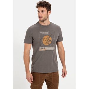 camel active - T-shirt - Grijs - Gemaakt van Duurzaam Biologisch Katoen