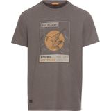 camel active - T-shirt - Grijs - Gemaakt van Duurzaam Biologisch Katoen