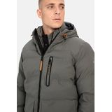 Camel Active - Tussenjas - Grijs - Effen - Capuchon - Polyester