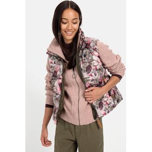 camel active Outdoorvest voor dames in relaxed fit, grijs/roze, 38