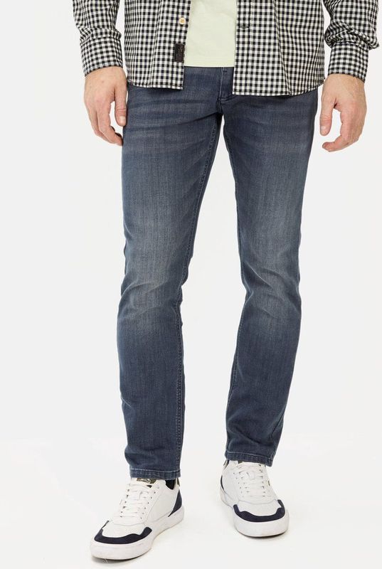 camel active - Madison - Slim Fit 5-Pocket Jeans - Blauw