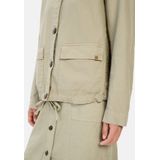 Blazer - Katoen-Linnen - Groen - Garment-Dye