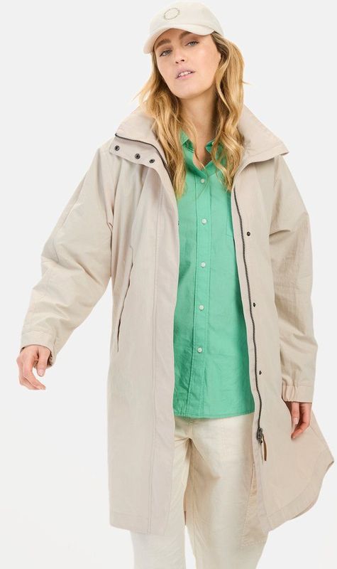 Camel Active - Jas - Zand - Katoenmix - Geïntegreerde Capuchon