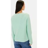 camel active Gebreide trui van puur katoen - Maat womenswear-XS - Lichtgroen