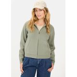 camel active - Gebreid Vest - Eucalyptus - Met Capuchon