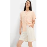 camel active - Gestreepte Blouse - Oranje - Linnen-Lyocellmix