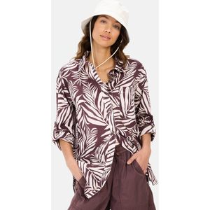 camel active - Hemdbloes - Rood - 100% Katoen - Bloemenprint