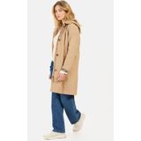 camel active Trenchcoat voor dames van gewaxt katoen, Caramell., 34