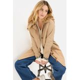 camel active Trenchcoat voor dames van gewaxt katoen, Caramell., 34
