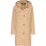 camel active Trenchcoat voor dames van gewaxt katoen, Caramell., 34