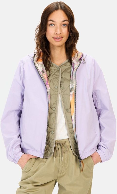 camel active Keerbare jas met all-over print en effen zijde - Maat womenswear-34 - Violet