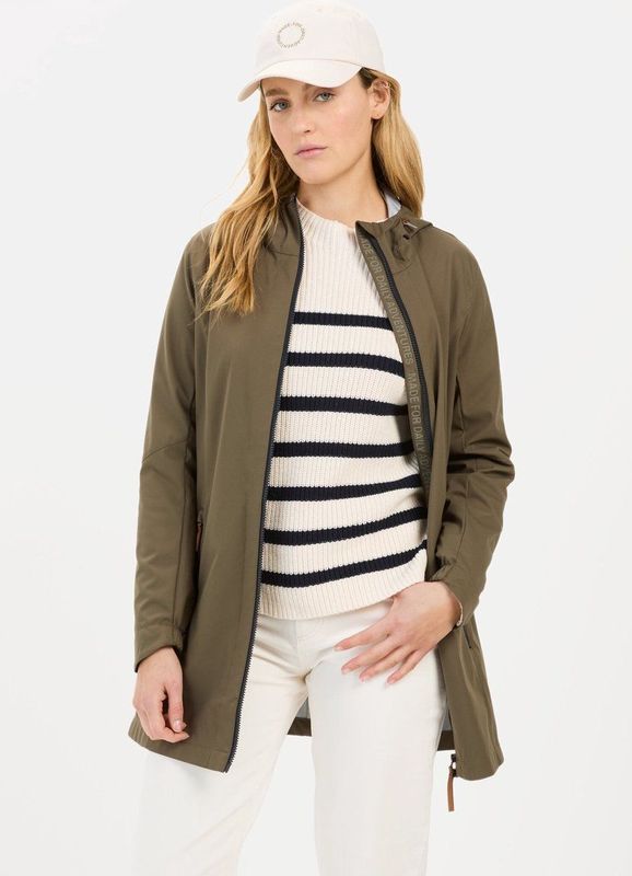 camel active Softshelljack made from recycled polyester - Maat womenswear-34 - Donker Groen