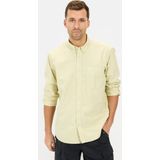 camel active - Katoenen Herenhemd - Lichtgroen - Lange Mouwen - Regular Fit