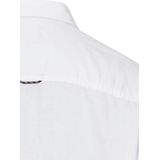 camel active Linnen overhemd met lange mouwen en soft-wash afwerking - Maat menswear-S - Wit