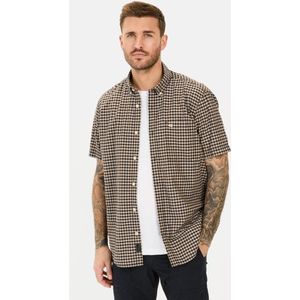 Camel Active - Kort Overhemd - Ruitpatroon - 100% Katoen