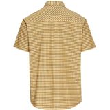 camel active Geruit overhemd met korte mouwen gemaakt van katoen - Maat menswear-4XL - Oranje