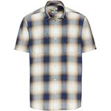 Model - Overhemd - Blauw - Katoen - Kent-kraag