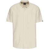 Camel Active - Casual Overhemd - Crème - 58% Linnen, 42% Katoen