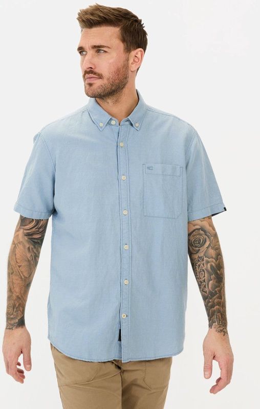 Overhemd - Effen - Linnen - Regular Fit - Knoopsluiting