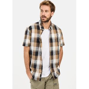 Camel Active - Korte Mouwen Overhemd - Blauw - 100% Katoen