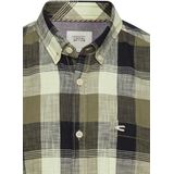 Overhemden - Dusty Khaki - 100% Katoen - Korte Mouwen - Normale Overhemdkraag