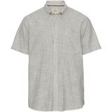 camel active - Korte Mouwen Overhemd - Grijs - Structuurpatroon