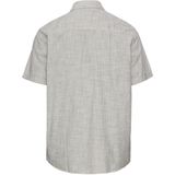 camel active - Korte Mouwen Overhemd - Grijs - Structuurpatroon