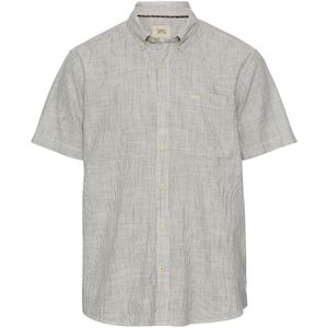 camel active - Korte Mouwen Overhemd - Grijs - Structuurpatroon
