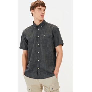 Camel Active - Korte Mouwen Overhemd - Donkerblauw - Structuurpatroon