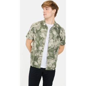 camel active - Shirt - Khaki - Katoen - Korte Mouwen