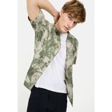 camel active - Shirt - Katoen - Khaki - Regular Fit