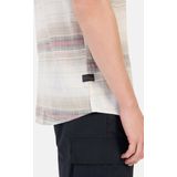 camel active - Katoenen Overhemd - Rood - Korte Mouwen - Ruitpatroon