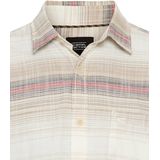 camel active - Katoenen Overhemd - Rood - Korte Mouwen - Ruitpatroon